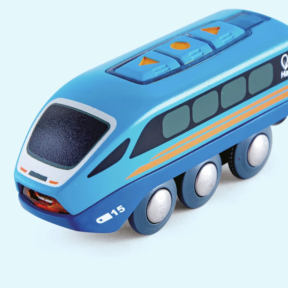 Bestuurbare Trein met Bluetooth App – Houten Treinset Locomotief voor Kinderen vanaf 3 Jaar från Hape i Flerfärgad – produktbild