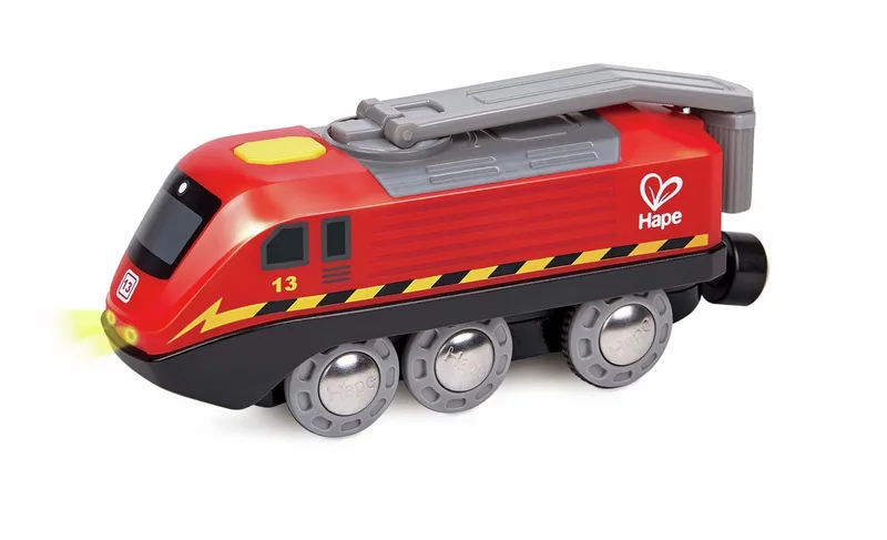 Spielzeug-Eisenbahn Aufladbare Lok von Hape in Rot – Produktfoto