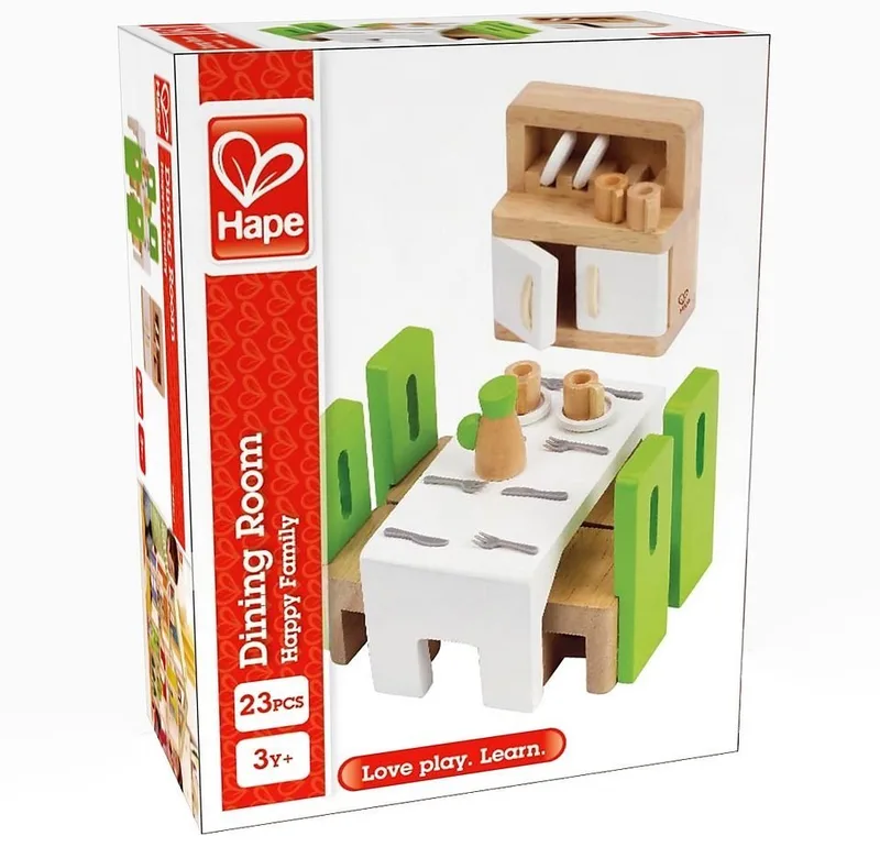 Eetkamer Poppenhuis Meubels - 23-delig speelset voor kinderen vanaf 3 jaar van Hape in Meerkleurig – productfoto 2 van 2