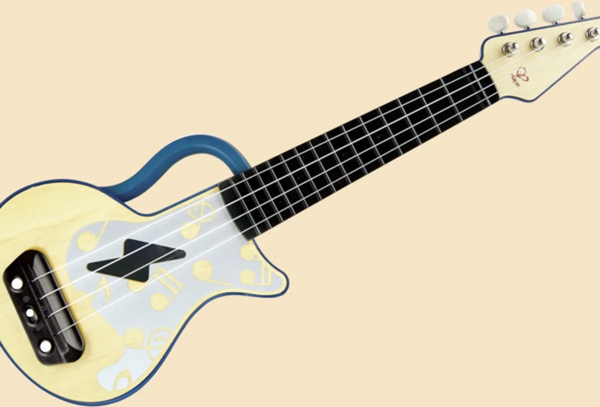 Elektrische Lern-Ukulele, blau van Hape in Meerkleurig – productfoto