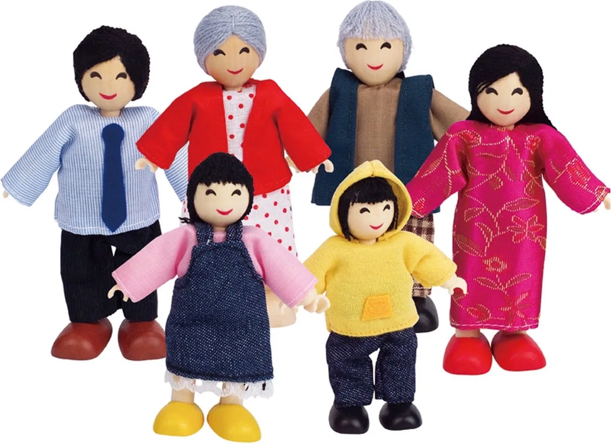 Happy Familie Aziaat de Hape en Jaune – photo du produit
