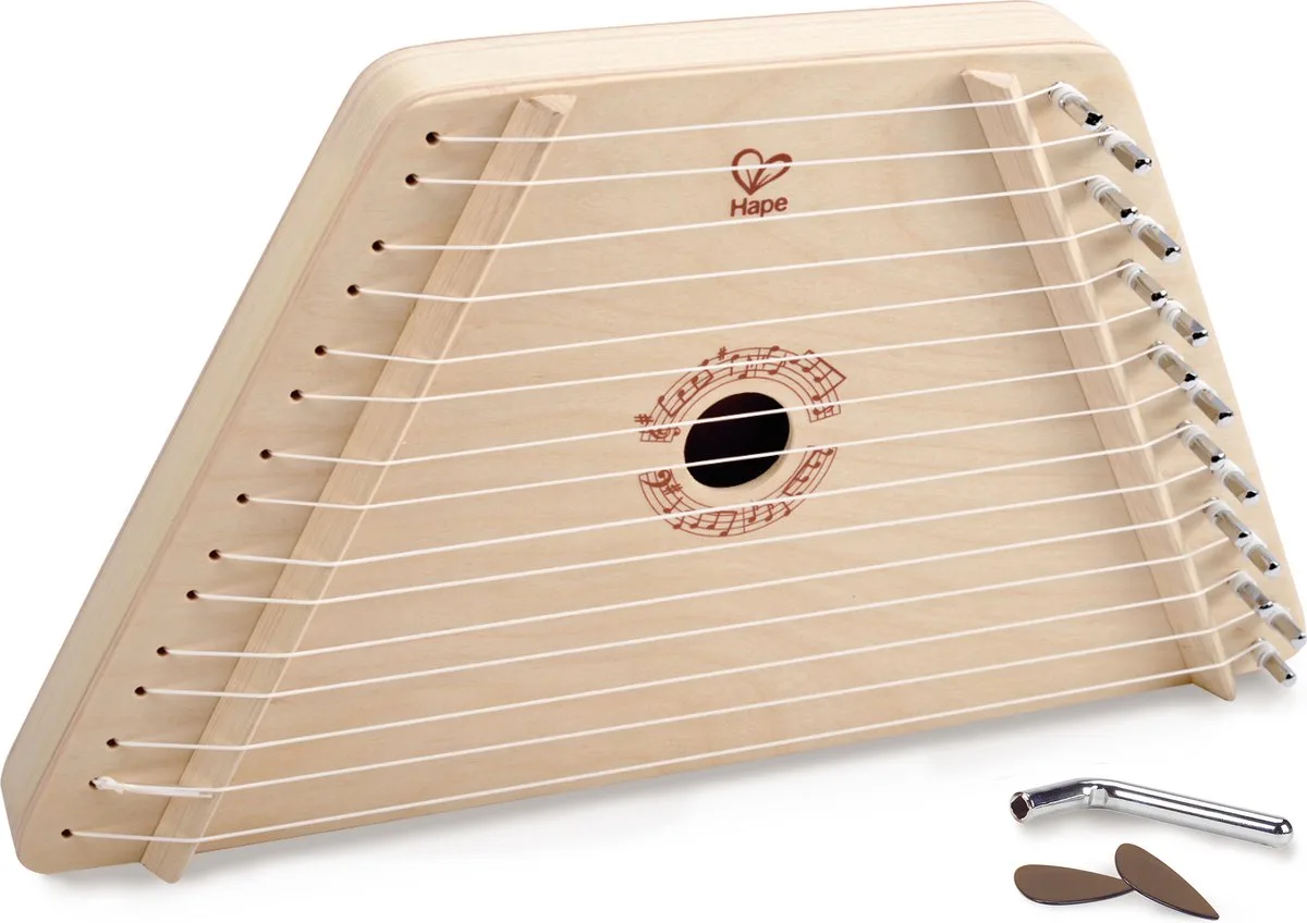 Happy Harp - Speelgoedinstrument - Hout fra Hape i Blank – produktbillede