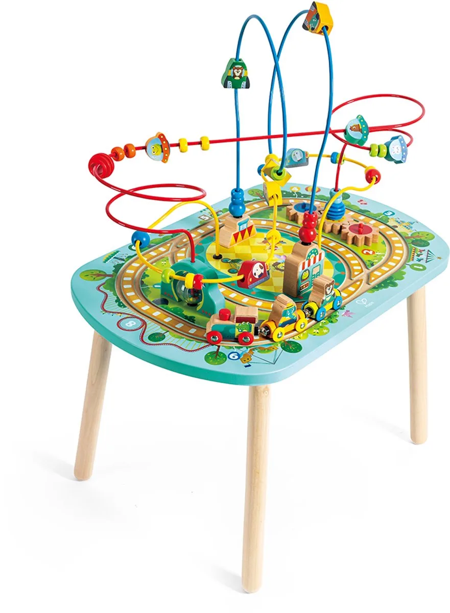 Houten treinbaan tafel met kralengolf by Hape in Multicolour – product photo