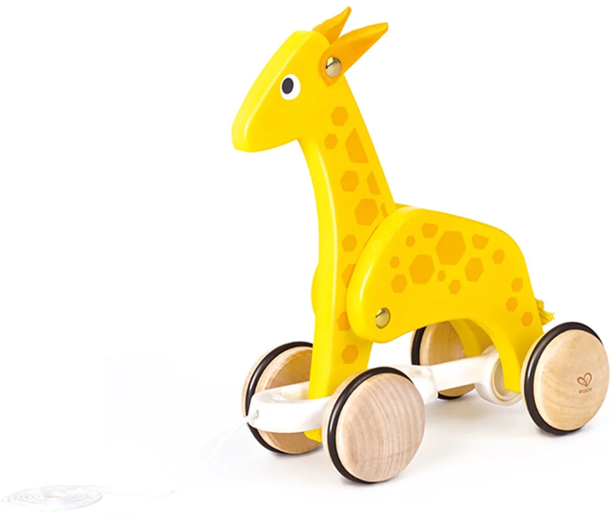 Houten trekdier giraf met zachte oren de Hape en Multicolore – photo du produit