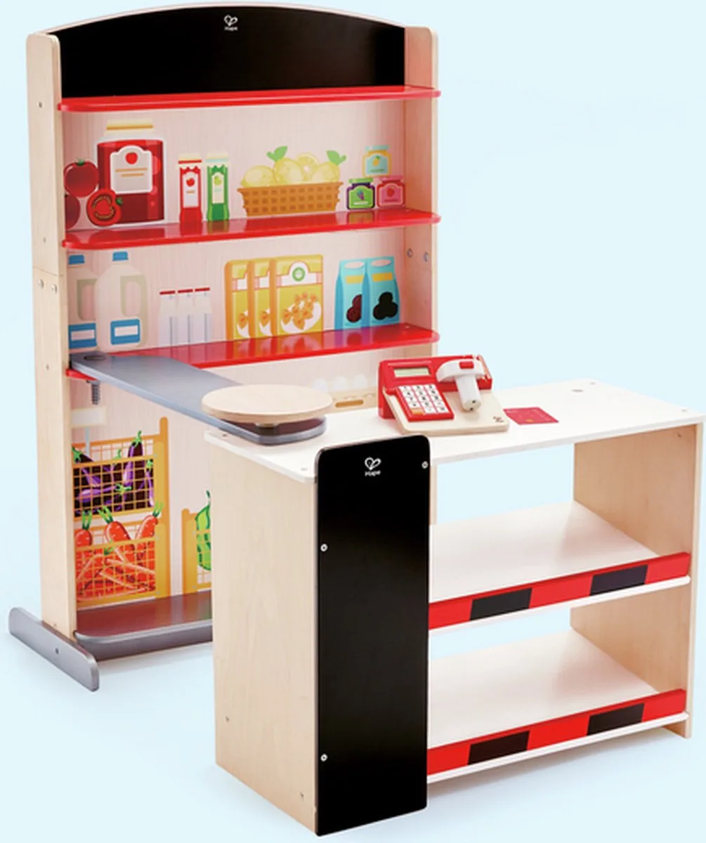 Kaufladen mit Kasse & Scanner van Hape in Meerkleurig – productfoto