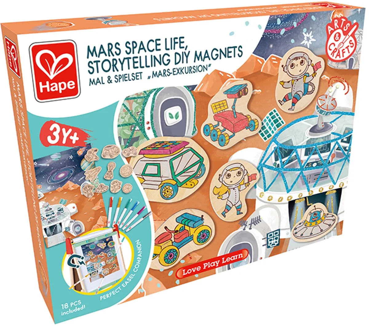 Vie Spatiale Sur Mars. Aimants Diy Pour Raconter Des Histoires de Hape en Multicolore – photo du produit