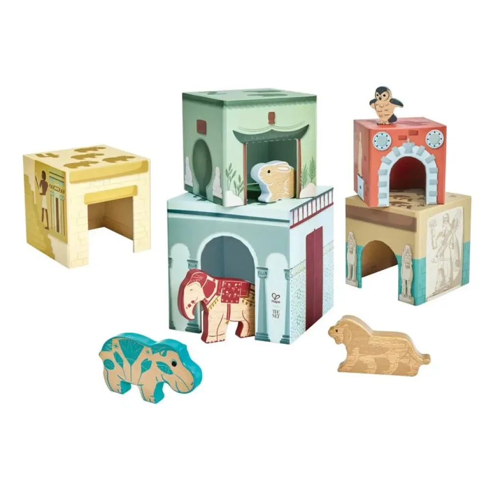 Museum Nesting Blocks Educatief Speelgoed van Hape – productfoto