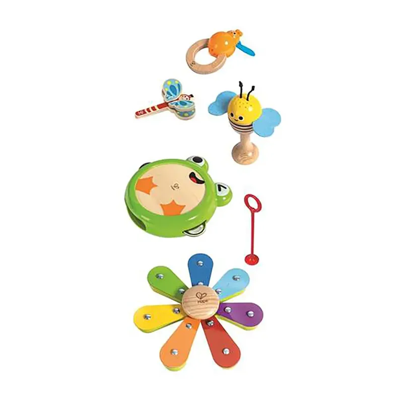 Nature Band Rhythm Kit - Natuur Slagwerkinstrumenten Set voor Kinderen vanaf 2 jaar - 6-delig by Hape in Multicolour – product photo 2 of 3