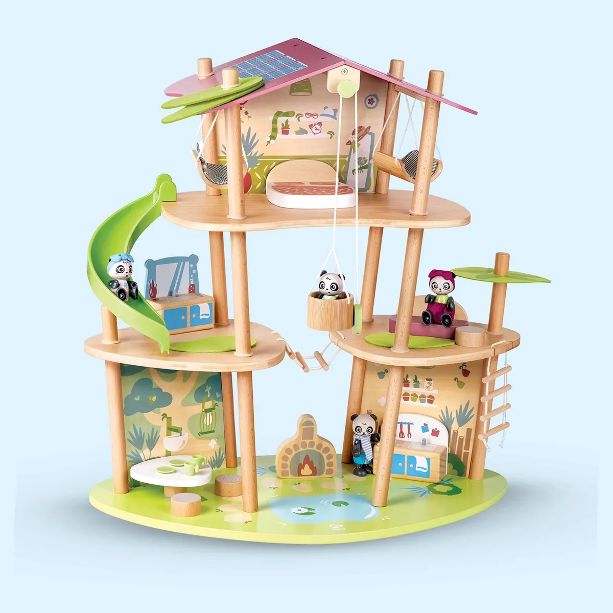 Pandabären-bambushaus-figur von Hape in Mehrfarbig – Produktfoto