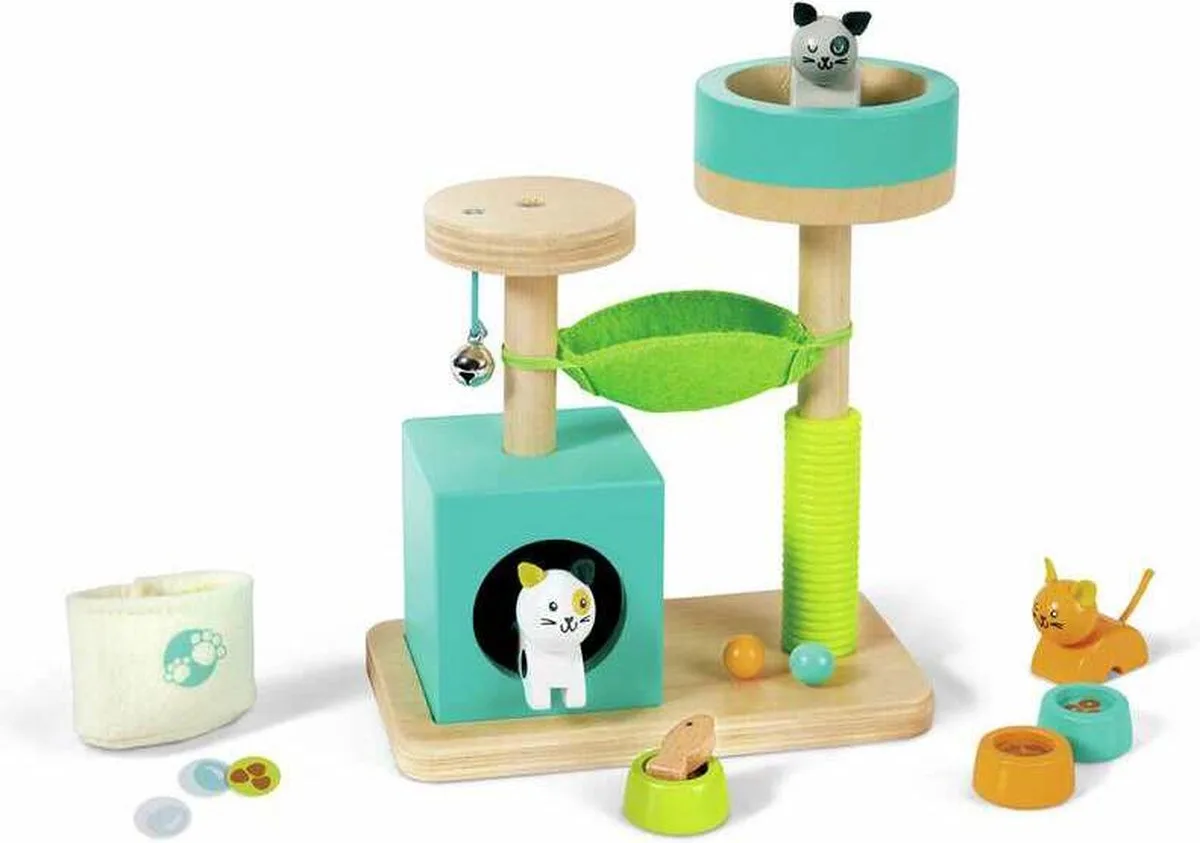 Poppenhuis kattenparadijs speelset de Hape en Multicolore – photo du produit