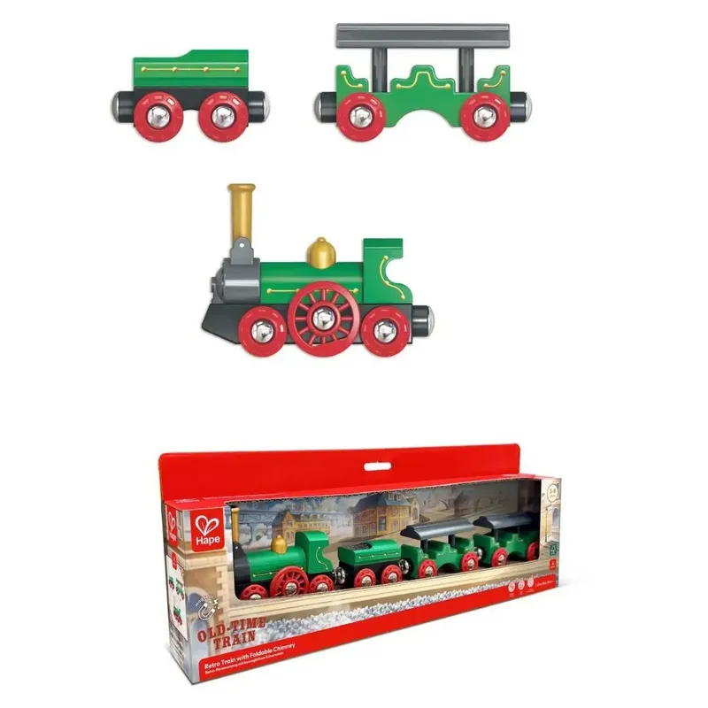 Retro Foldable Chimney Trein de Hape – photo du produit