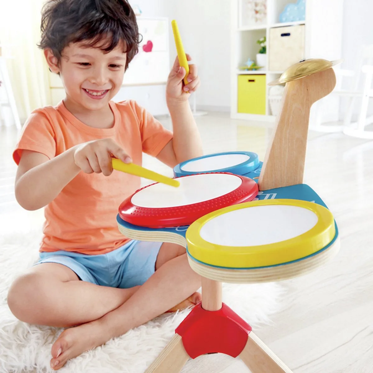 Schlagzeug und Becken by Hape in Multicolour – product photo