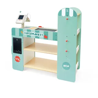 Slimme & Houten Supermarkt från Hape – produktbild 3 av 6