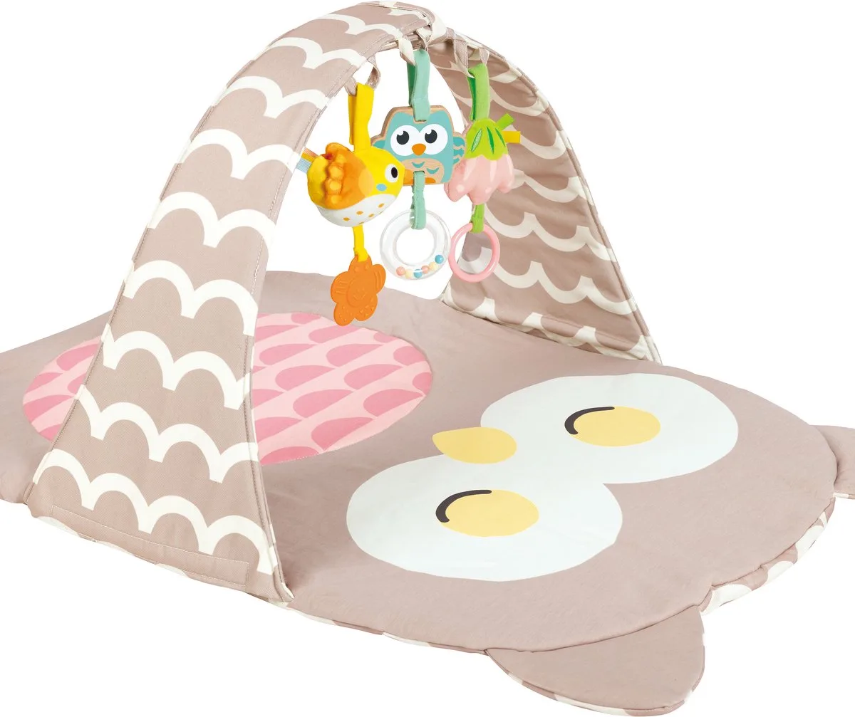 Speelboog Uil Sina - Babygym met rammelaar, spiegel en bijtring, vanaf 0 maanden by Hape in Multicolour – product photo