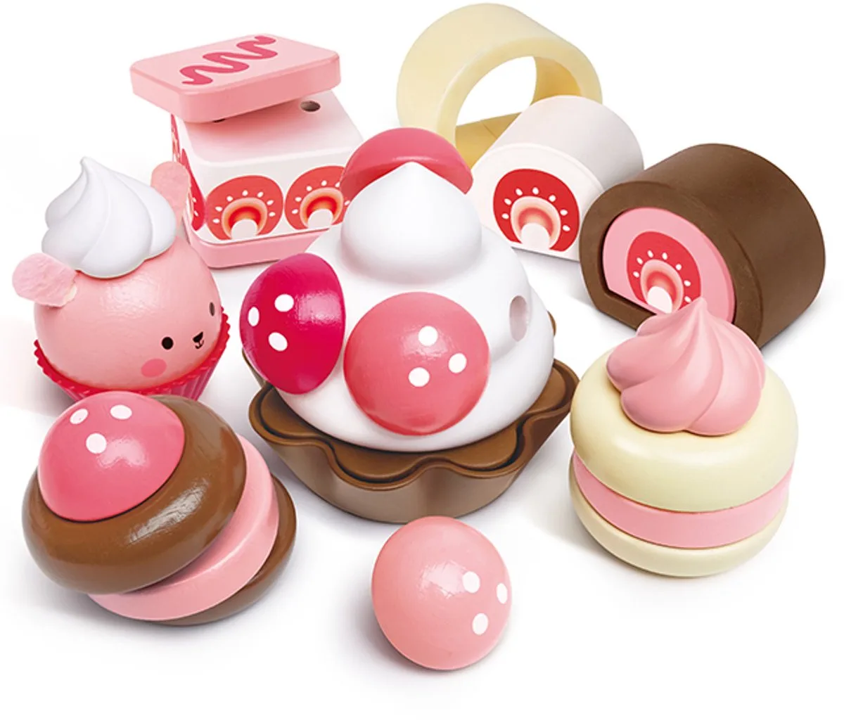 Speelgoed aardbeien dessert set de Hape en Multicolore – photo du produit