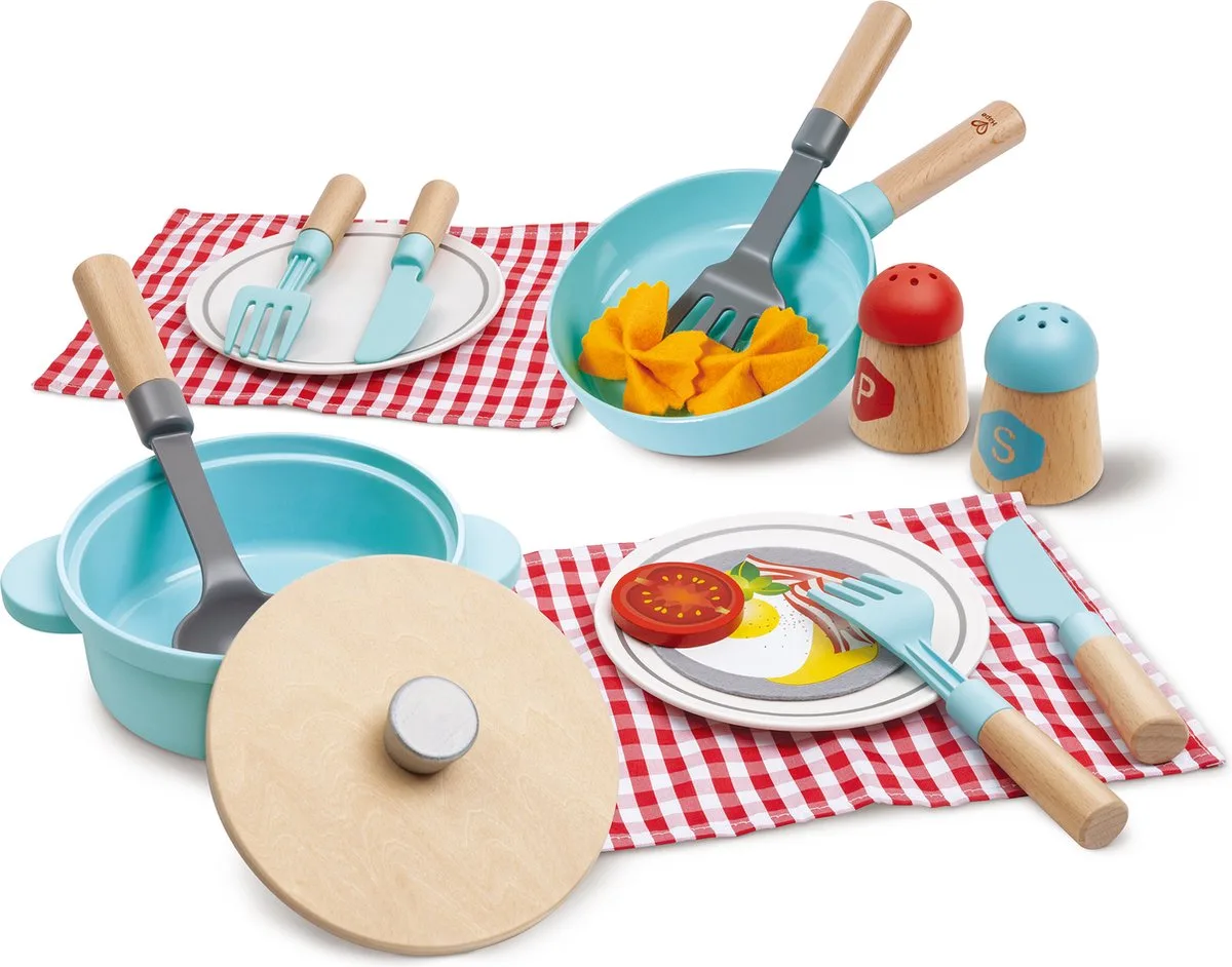 Speelgoed kook en serveer set de Hape en Multicolore – photo du produit
