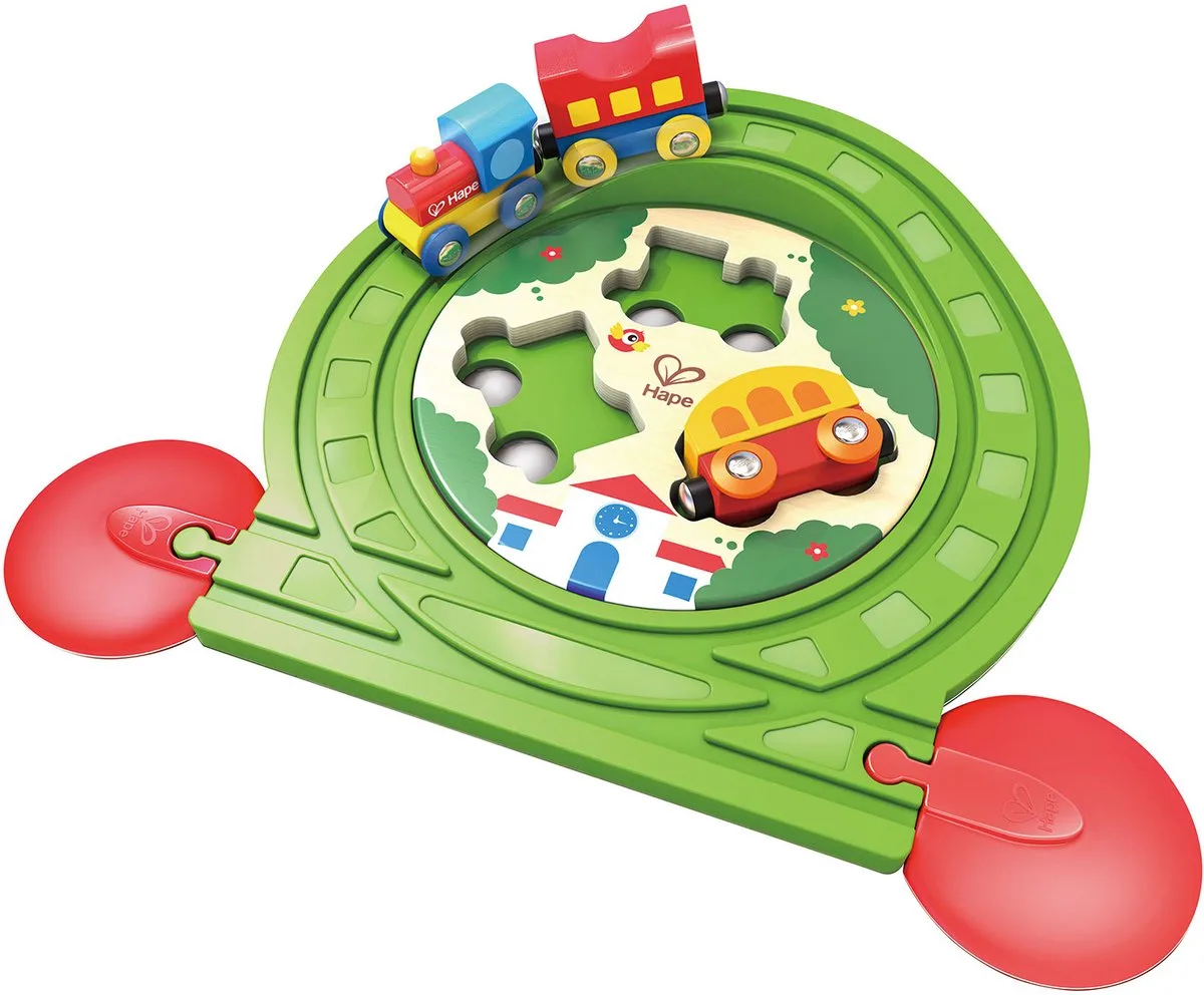 Spoorwegpuzzel E3819 von Hape in Mehrfarbig – Produktfoto