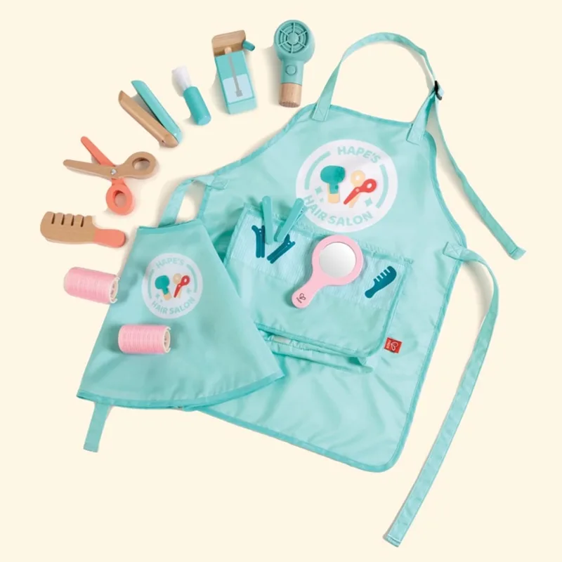 Super Stylish Kapsalon Speelset - 15-delig Rollenspel Kapper Speelgoed voor Kinderen vanaf 3 Jaar by Hape in Green – product photo