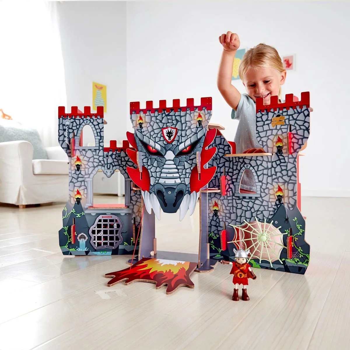Viking Castle - Houten speelset de Hape en Multicolore – photo du produit