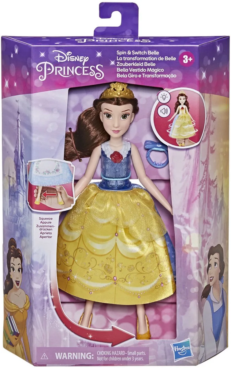 Disney Princess Spin & Switch Belle - Pop - Met Speelfunctie fra Hasbro i Hvid – produktbillede