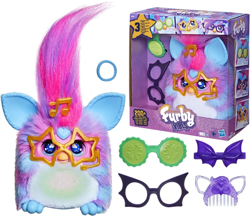 Furby interactieve knuffel Blue Razz met accessoires. van Hasbro in Meerkleurig – productfoto