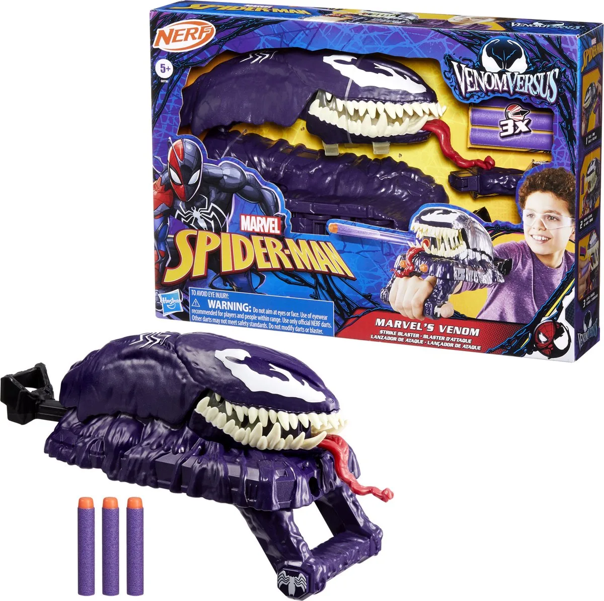 Marvel Spider-Man Venom Strike Blaster von Hasbro in Schwarz – Produktfoto