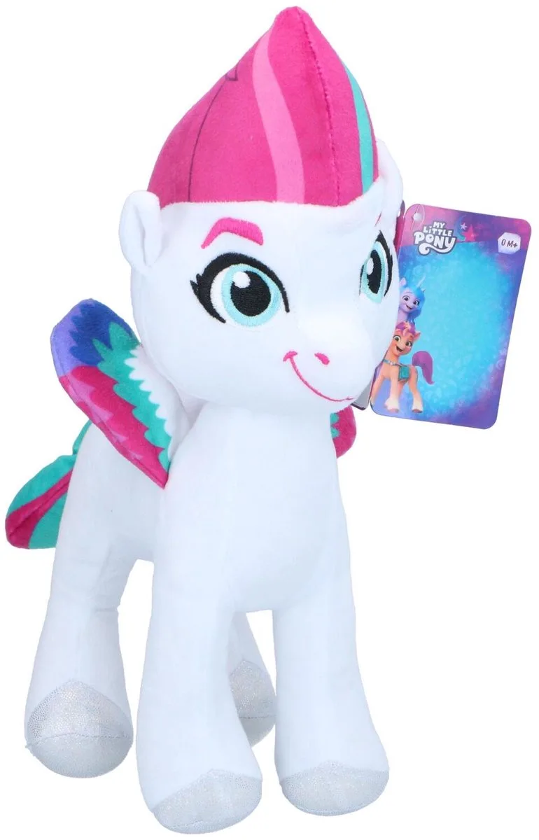 My Little Pony knuffel figuur - Zipp Storm - 28 cm - pluche knuffeldier - cartoon van Hasbro in Wit – productfoto