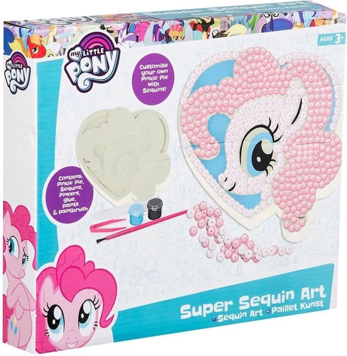 My little Pony - Pinkie Pie - Pailletten Knutselset van Hasbro in Blauw – productfoto