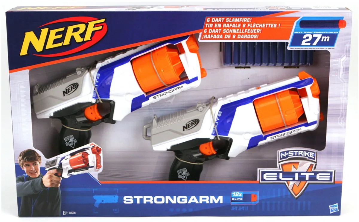 Nerf - N-Strike Elite Strongarm - 2 stuks von Hasbro in Weiß – Produktfoto