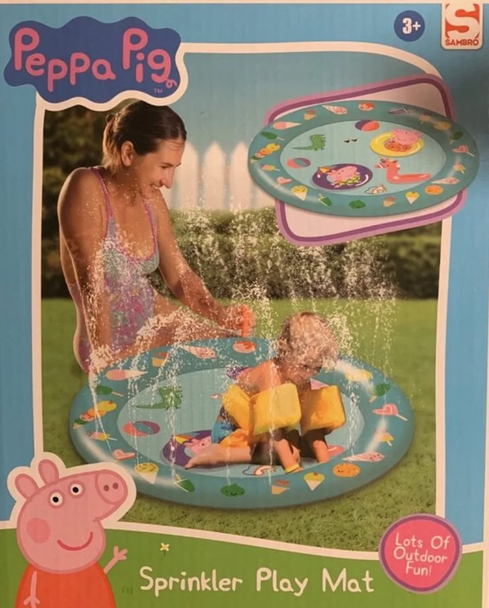 Peppa pig water sprinkler speelmat von Hasbro in Blau – Produktfoto