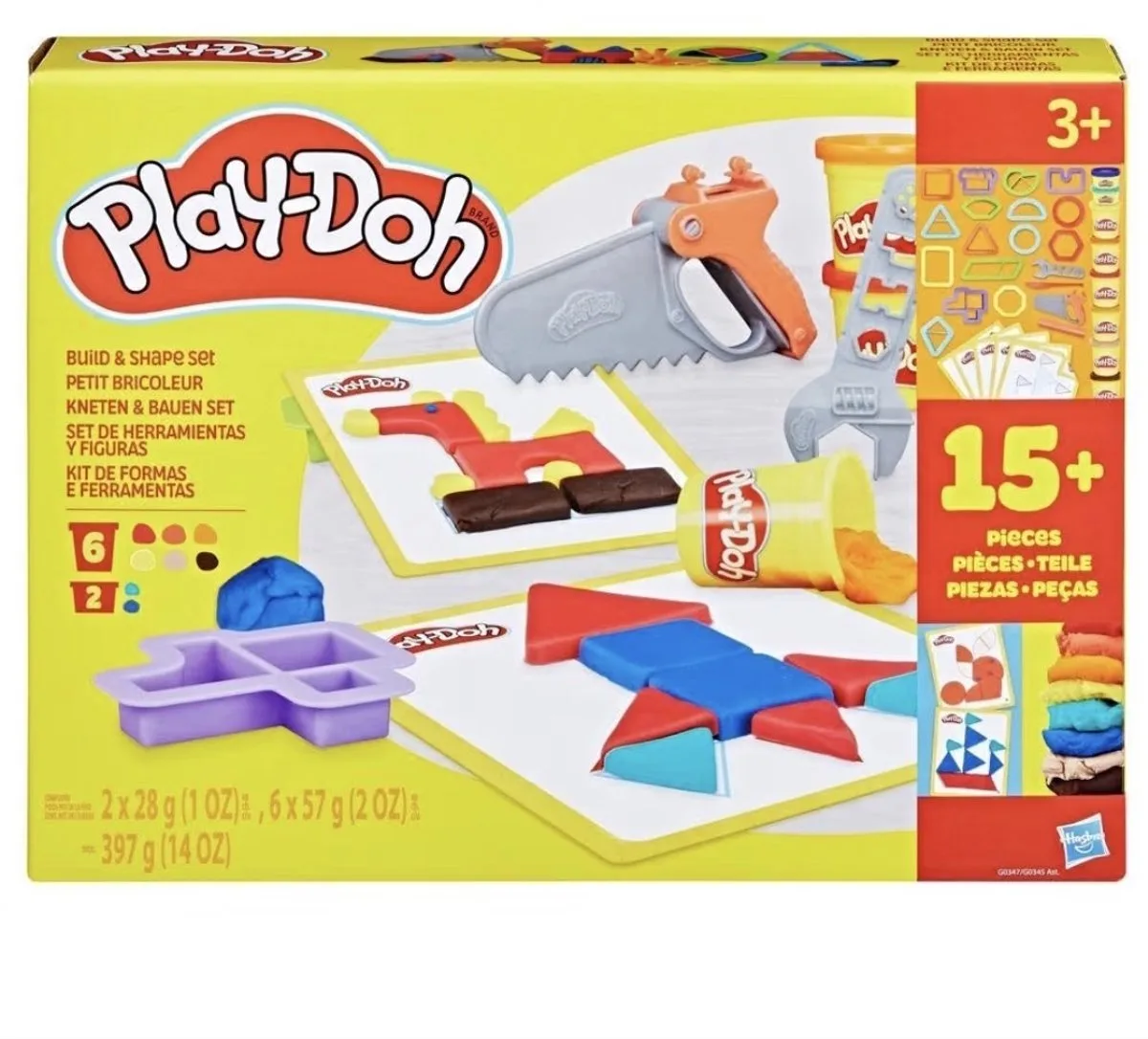 Play-Doh Bouw- en Vormspeelset - boetseren - kleien - Gereeeschappen van Hasbro in Meerkleurig – productfoto