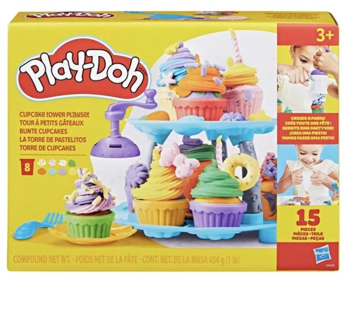 Play-Doh Cupcake Tower Playset - 24 delig van Hasbro in Meerkleurig – productfoto