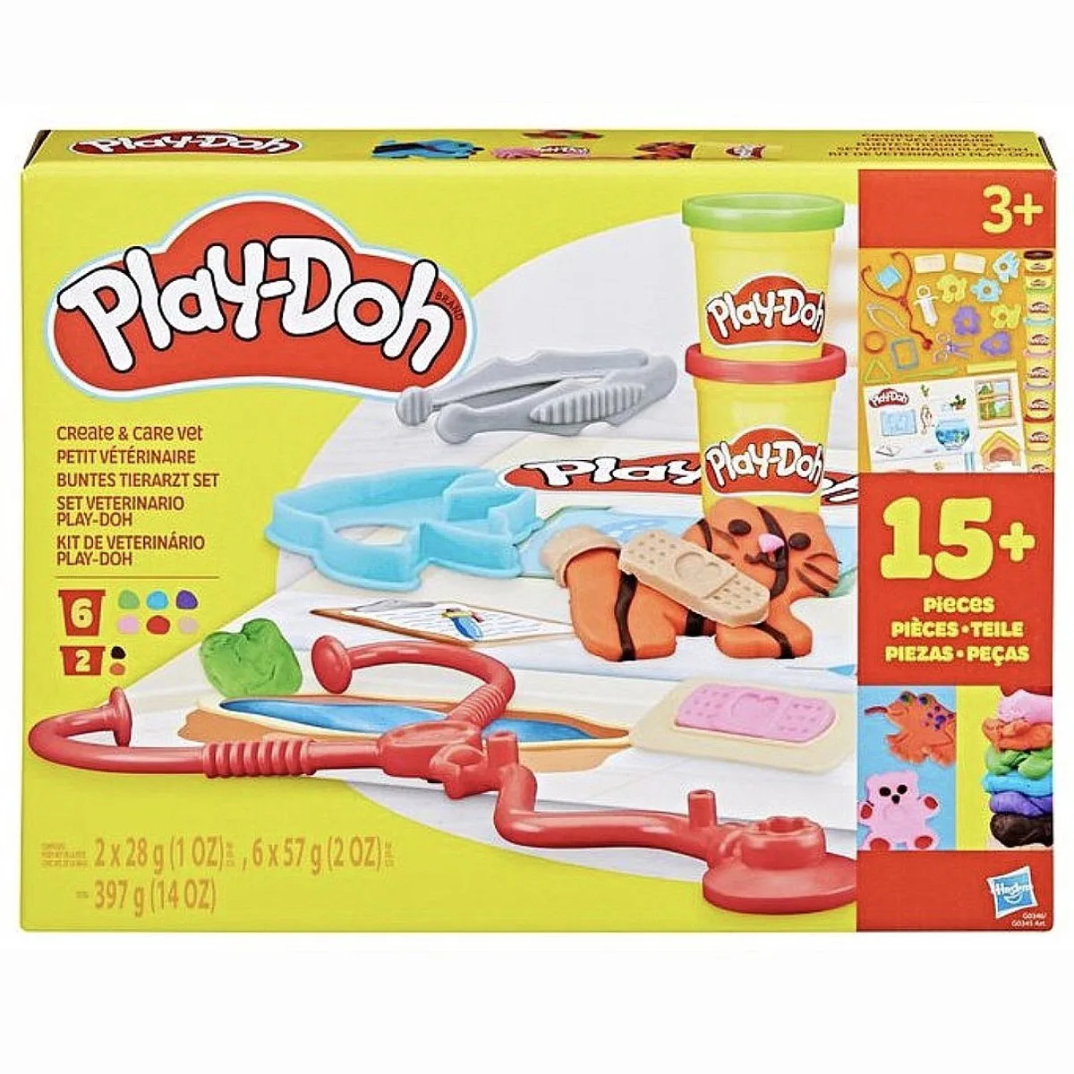 Play Doh Dierenarts klei set 15 delig by Hasbro in Mix – product photo