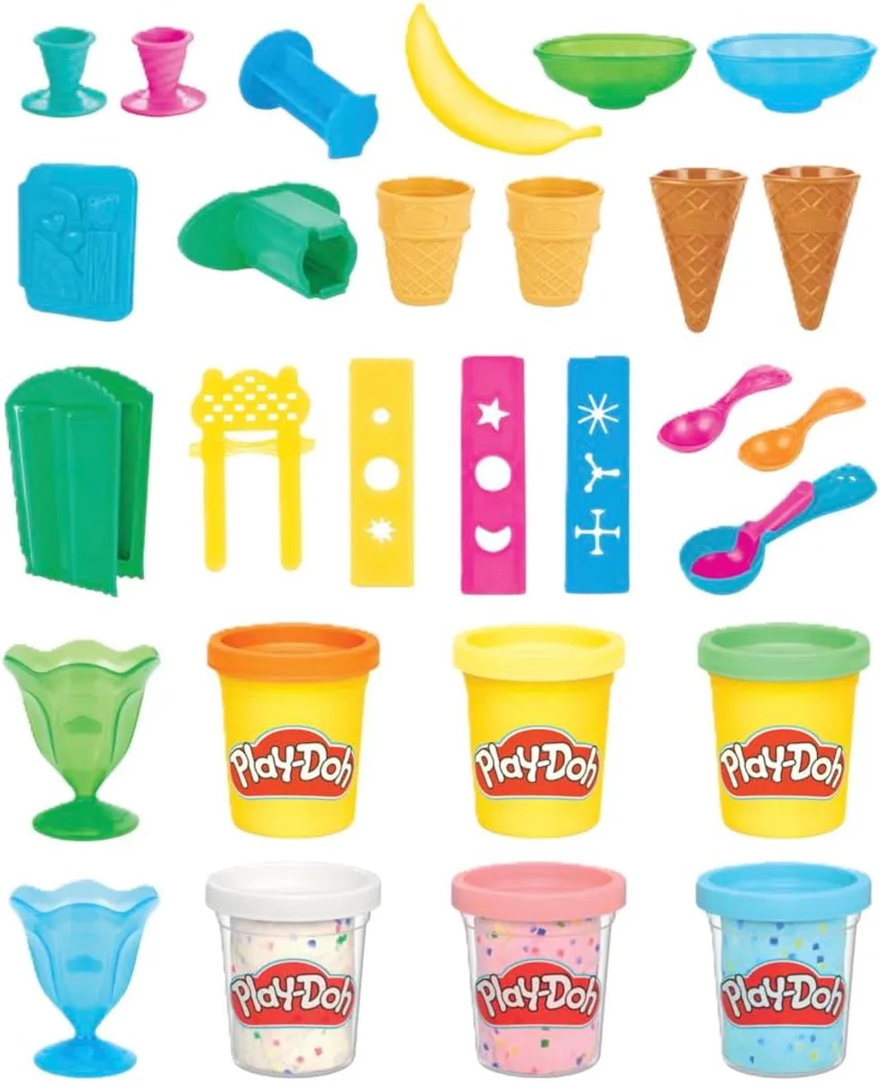 Play-Doh ijsjes feest speelset voor creatief kleiplezier. de Hasbro en Multicolore – photo du produit