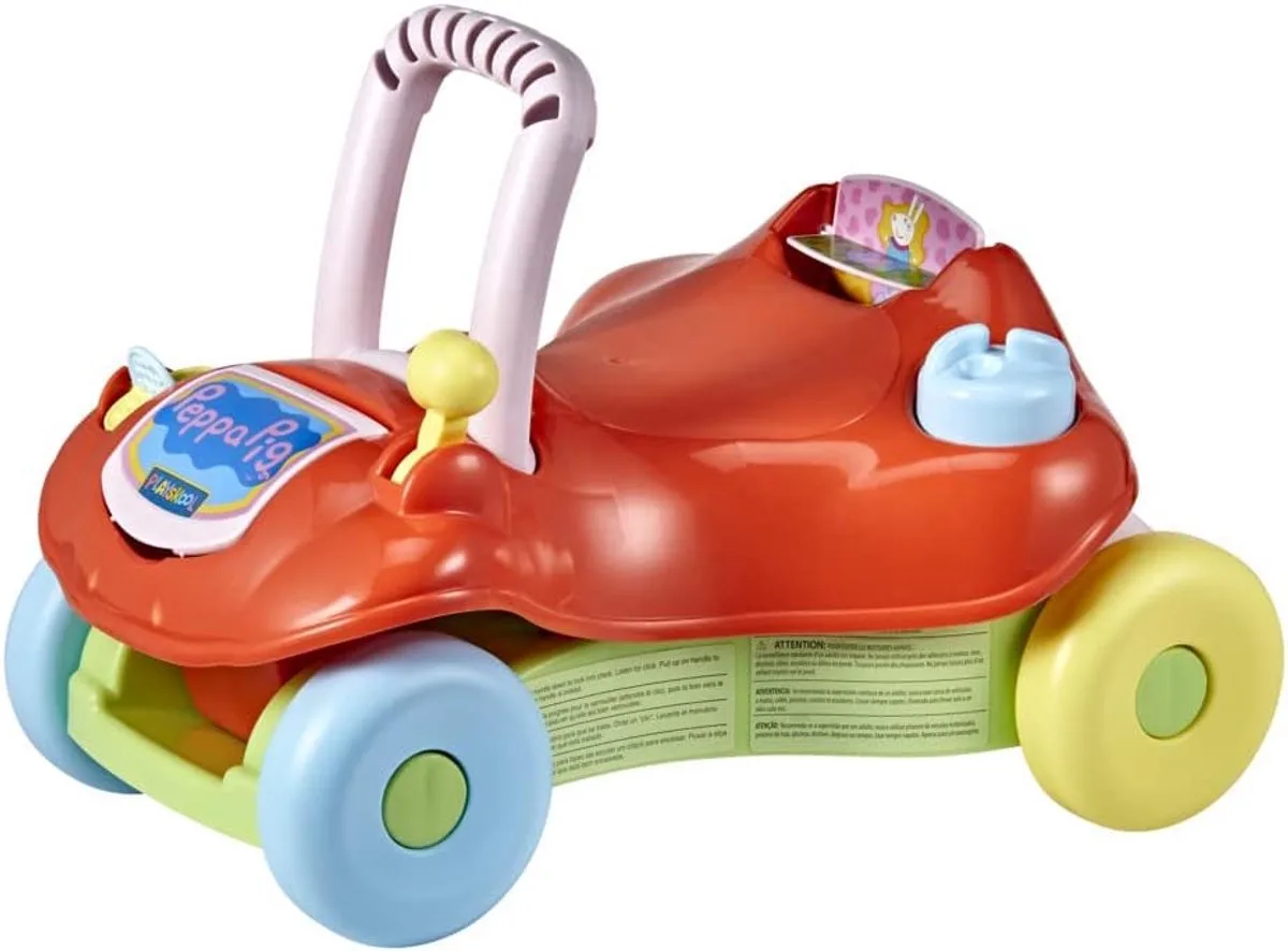 Playskool Peppa Pig Step Start Walk 'n Ride - 2-in-1 Loopwagen en Loopauto - Babyspeelgoed vanaf 9 Maanden by Hasbro in Multicolour – product photo
