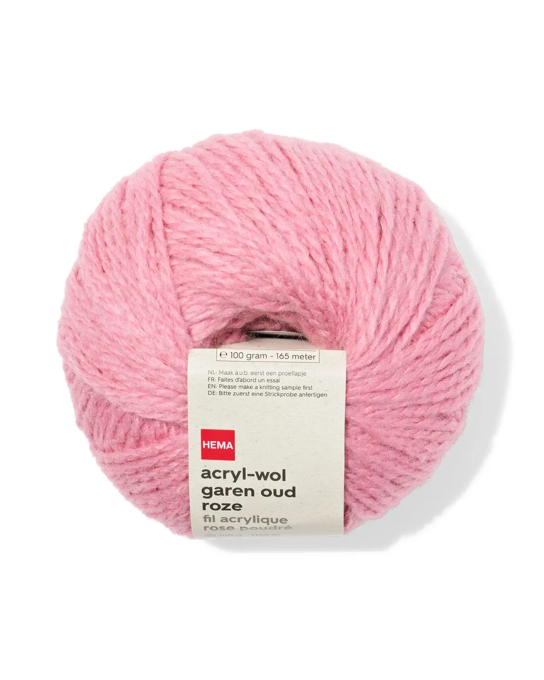 Acryl-wol garen 100g 165m oudroze van HEMA – productfoto