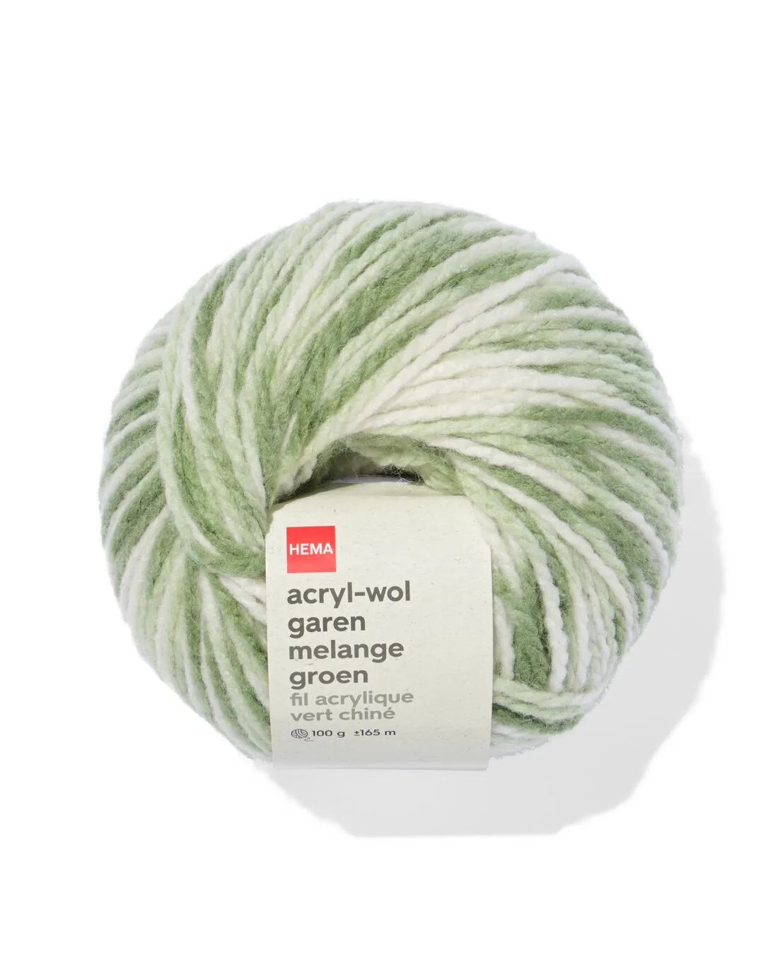 Acryl-wol garen groen melange 100gram 165meter by HEMA – product photo