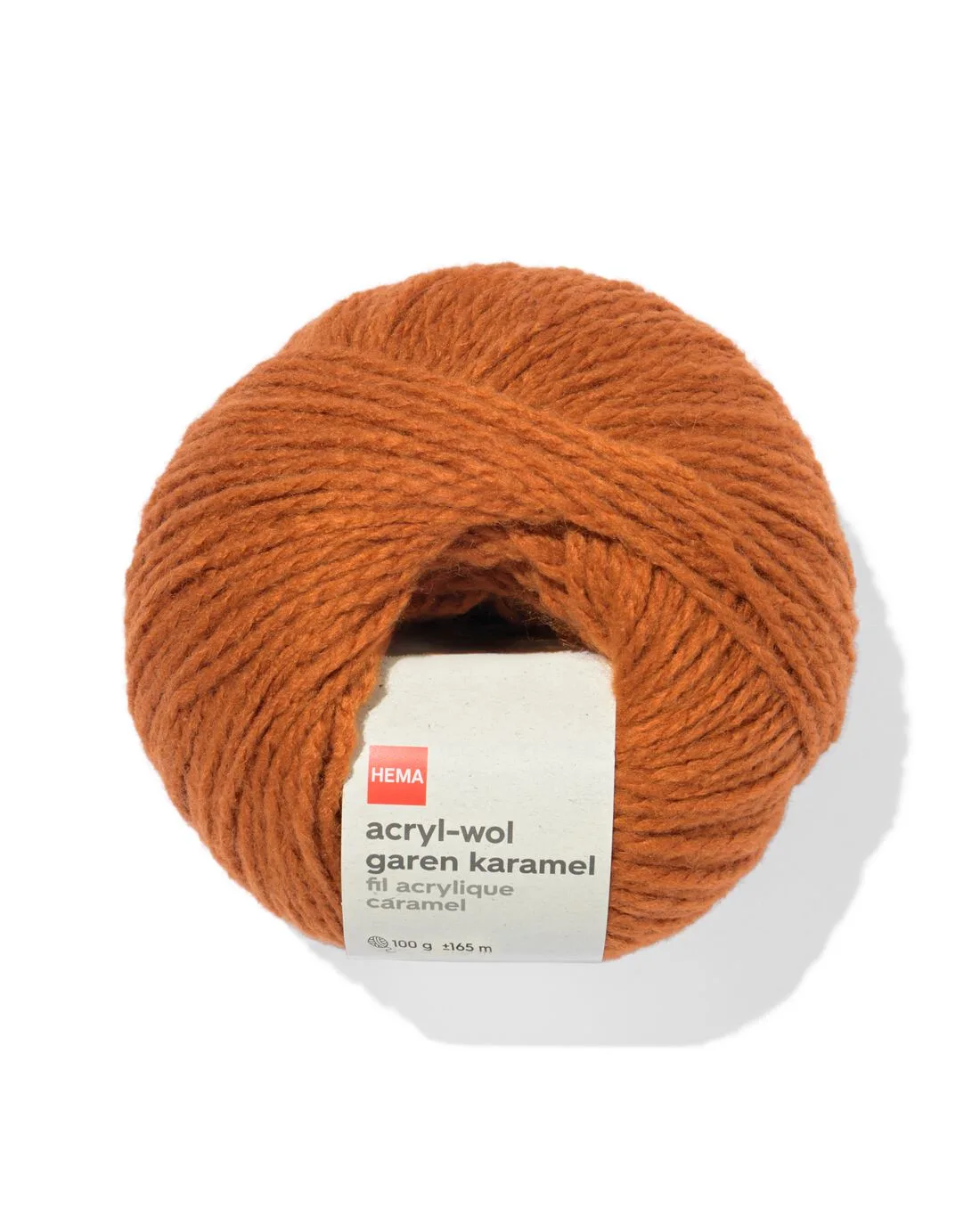 Acryl-wol garen karamel 100gram 165meter från HEMA – produktbild