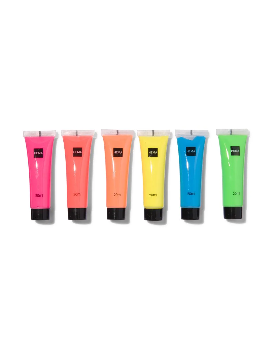 Acrylverf neon 6x20ml van HEMA – productfoto