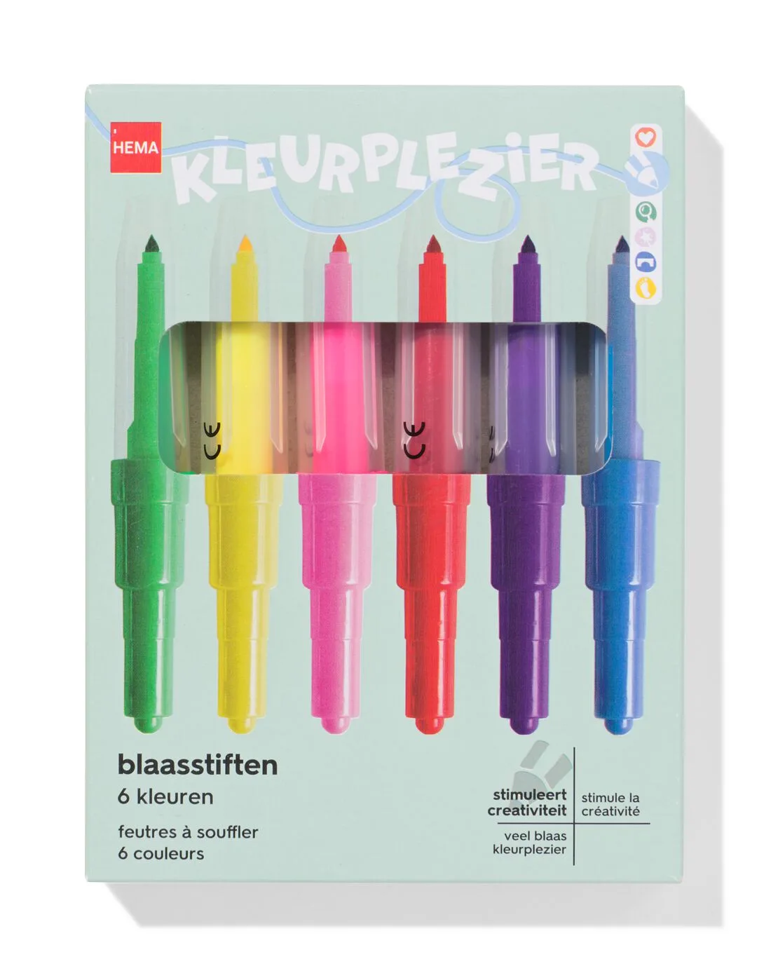 Blaasstiften - 6 stuks från HEMA – produktbild