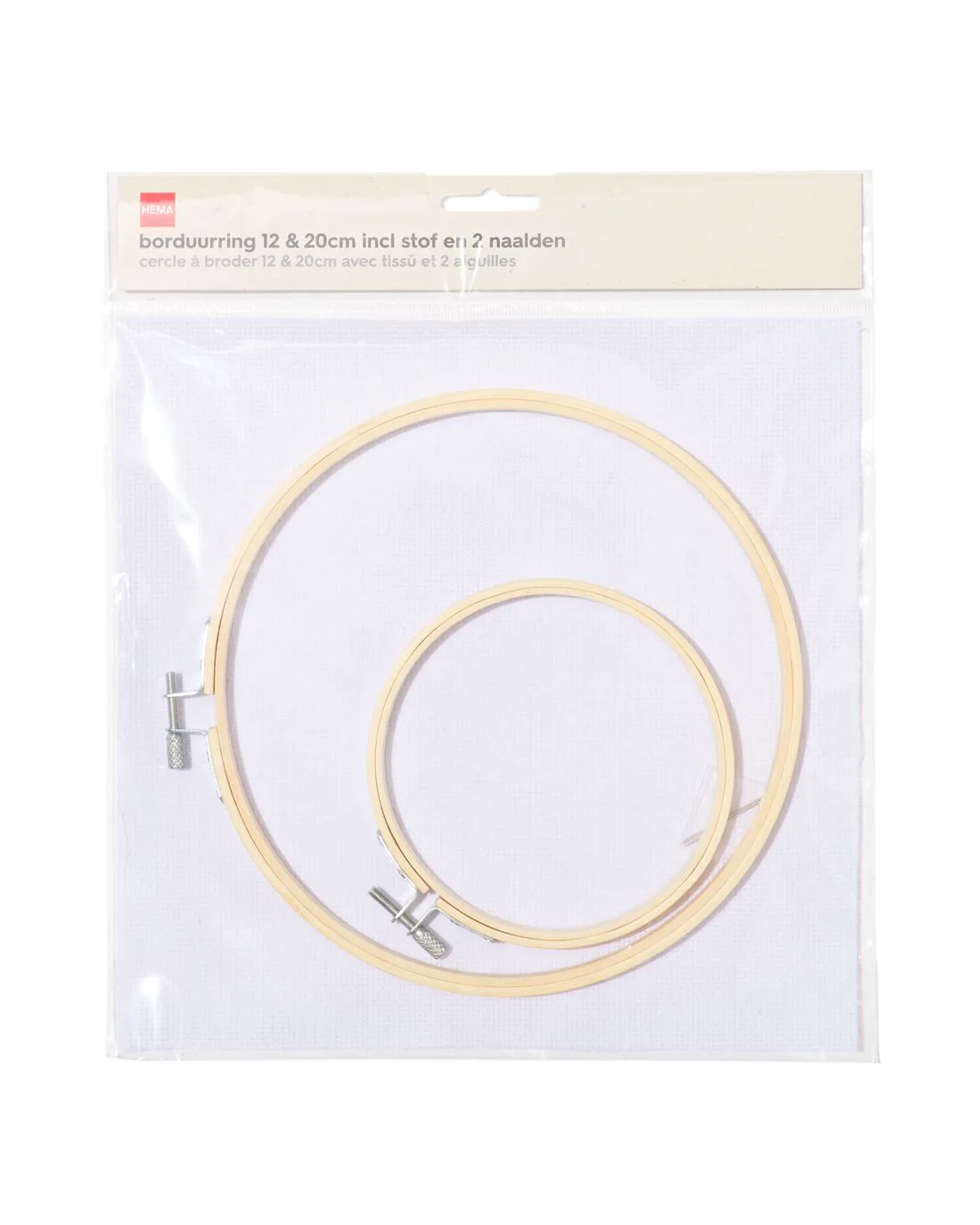 Borduurring ⌀12+20cm inclusief stof en 2 naalden by HEMA – product photo