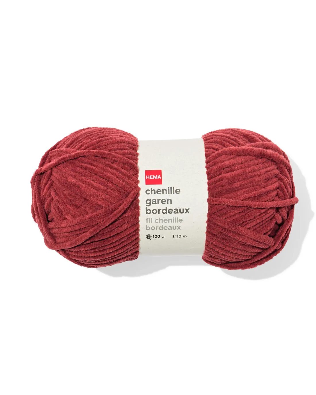 Chenille garen100g 110m bordeaux by HEMA – product photo