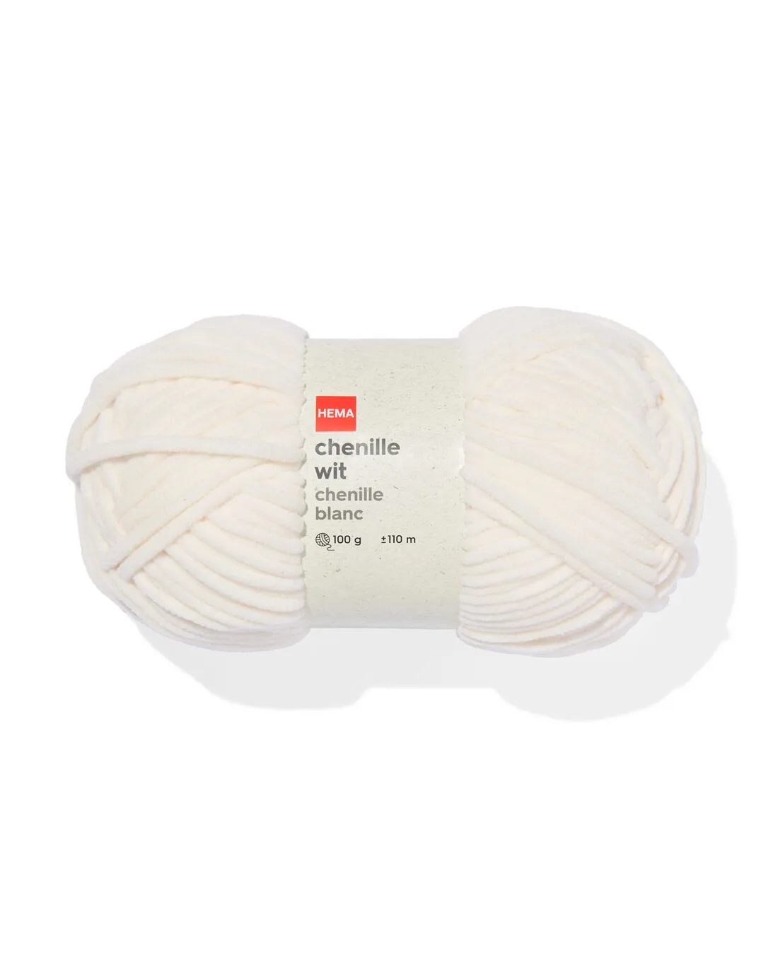 Chenille wit 100gram 110meter by HEMA – product photo