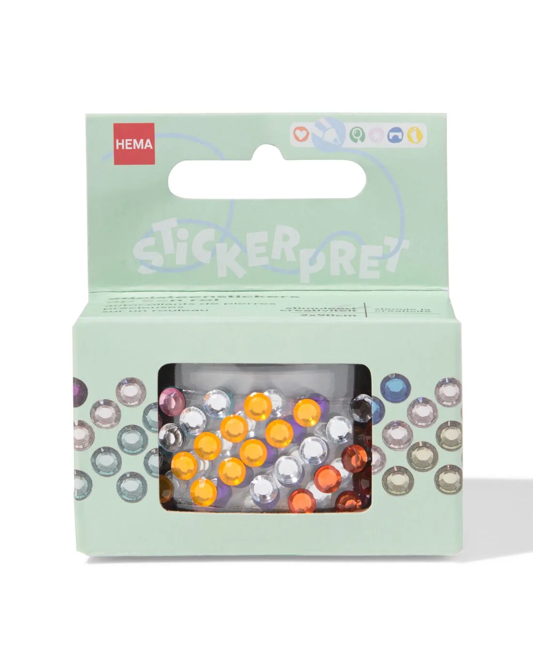 Edelsteenstickers op rol 90cm - 2 stuks fra HEMA – produktbillede