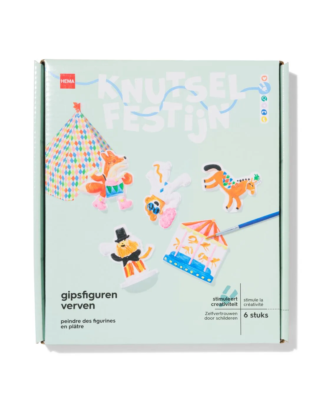 Gipsfiguren verven circus - 5 stuks by HEMA – product photo