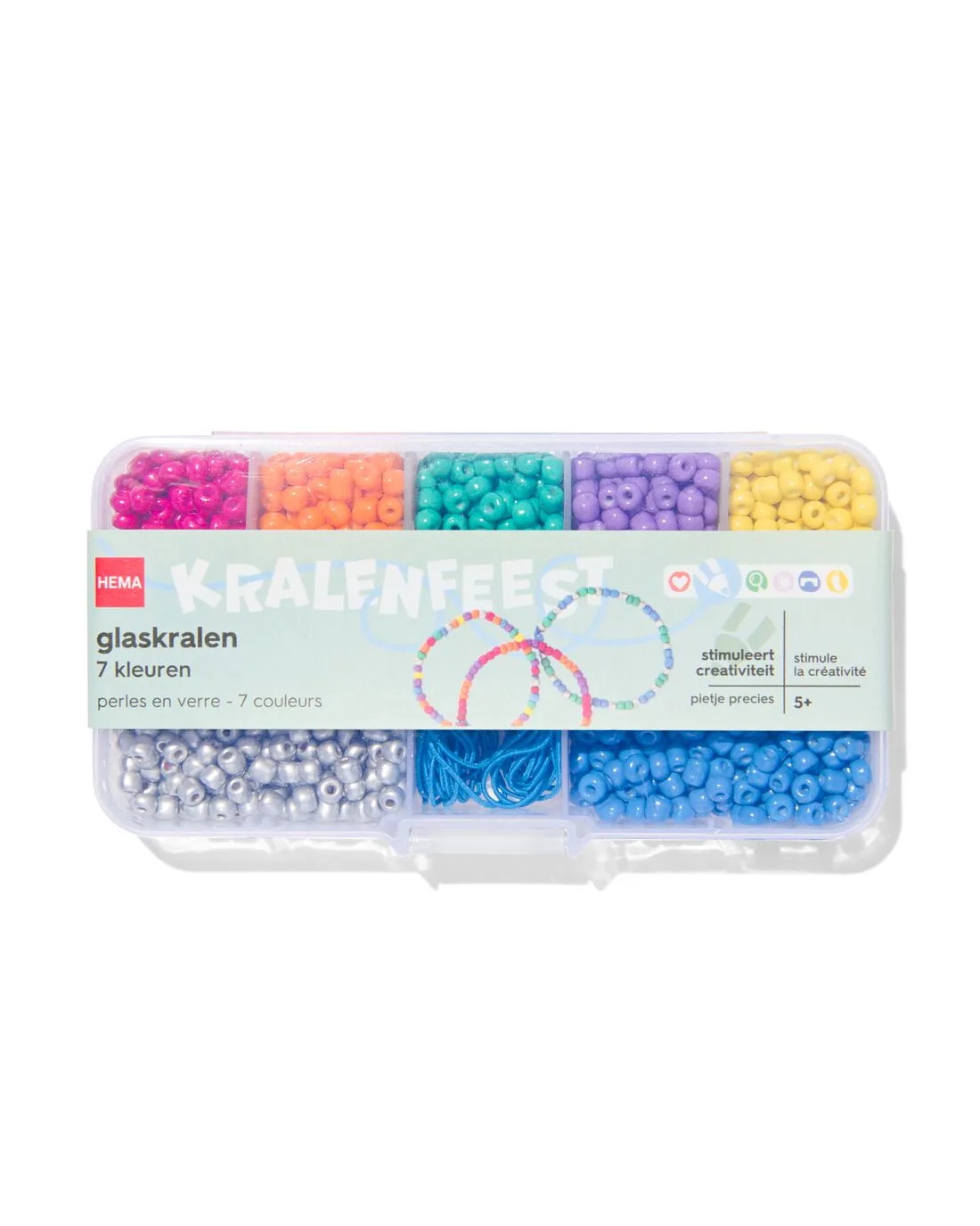 Glaskralen 135gram heldere kleuren by HEMA – product photo