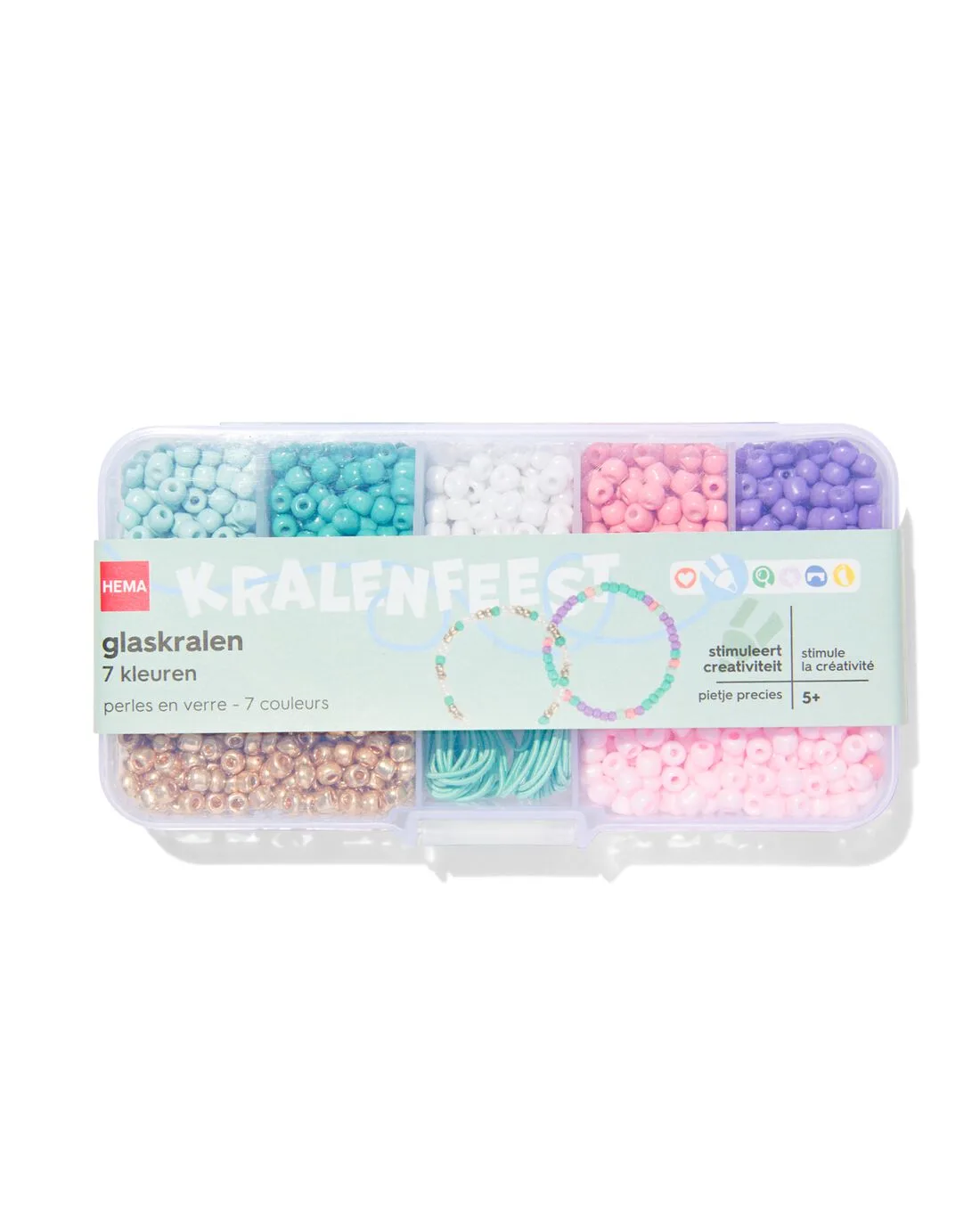 Glaskralen 135gram pastelkleuren de HEMA – photo du produit