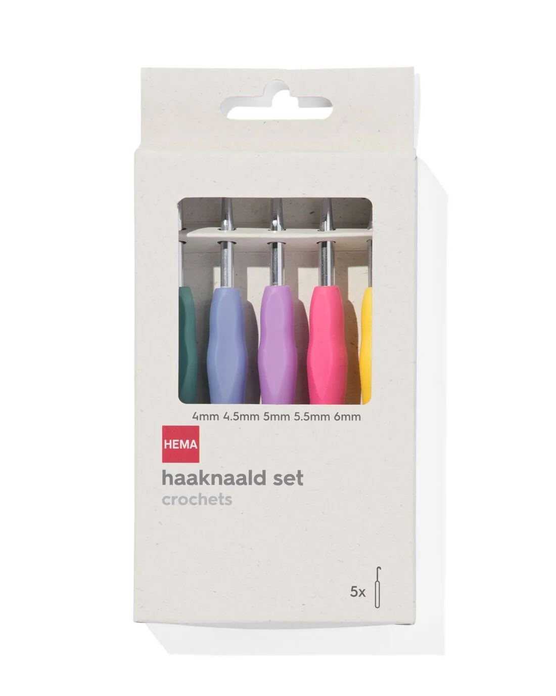 Haaknaalden 4+4.5+5+5.5+6 - 5 stuks by HEMA – product photo