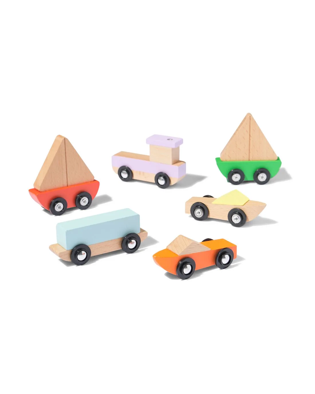 Houten set boten - 6 stuks by HEMA – product photo