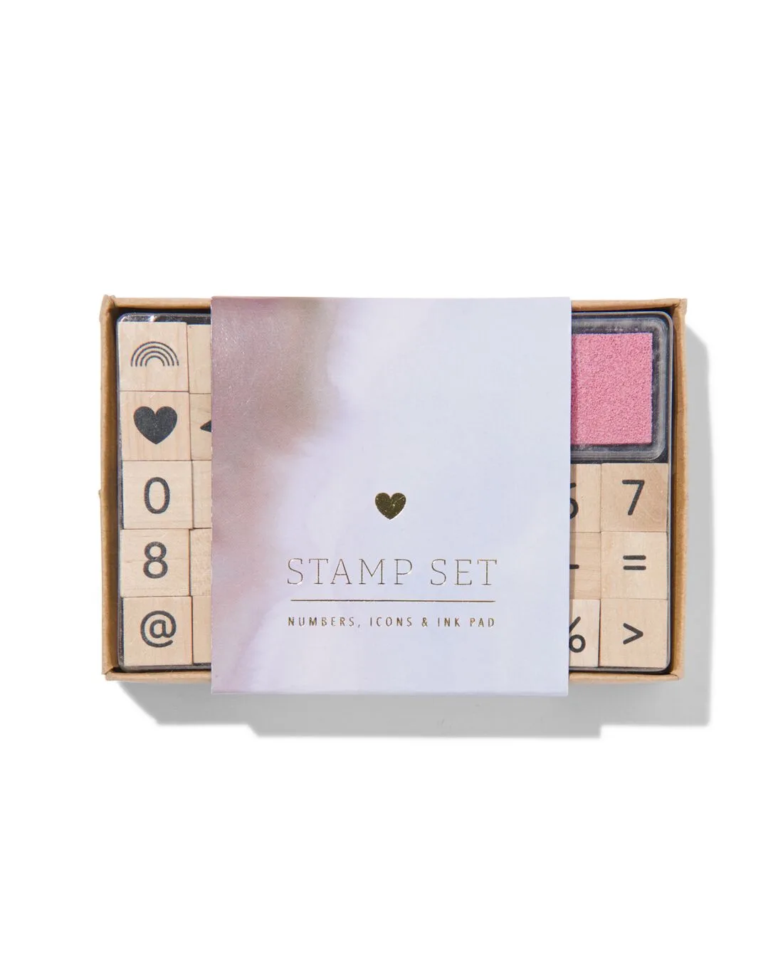 Houten stempelset met cijfers de HEMA – photo du produit